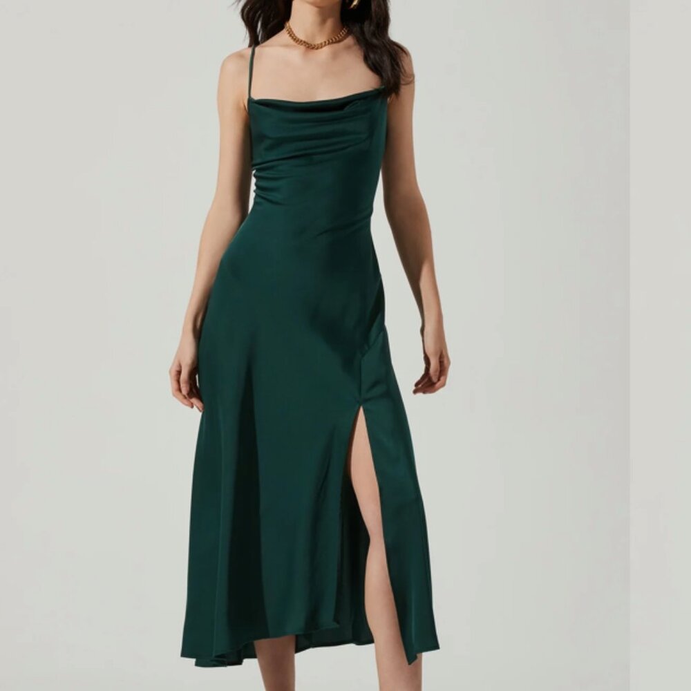 ASTR the label Gaia midi dress Hunter Green